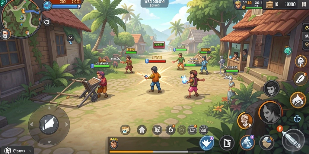 Screenshot menampilkan antarmuka utama permainan.