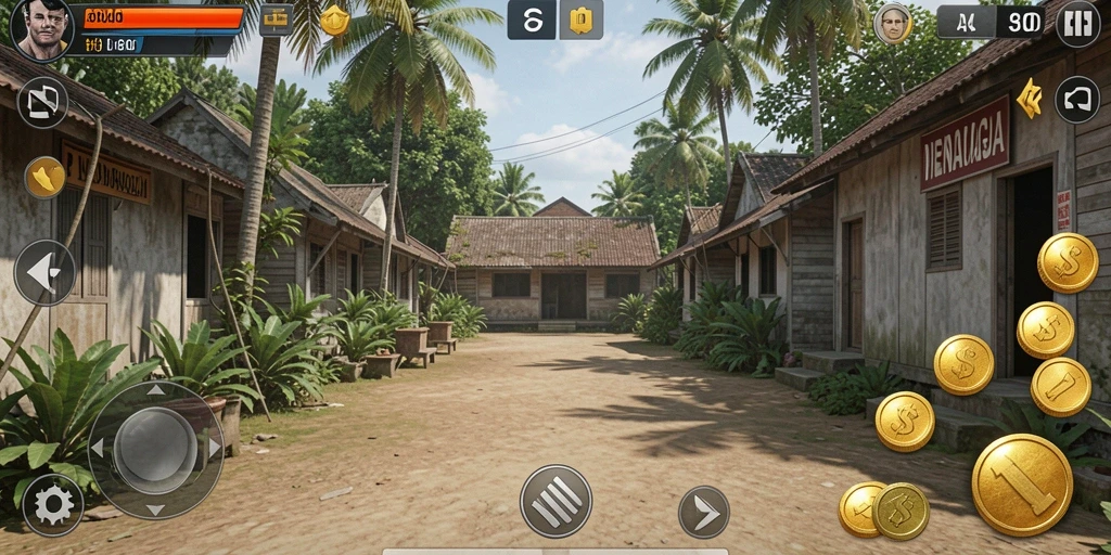 Tangkapan layar menampilkan pemandangan indah kerajaan Anda.